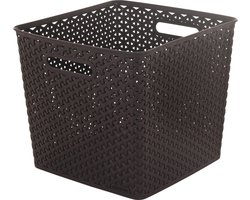 Curver My Style Vierkante Mand 25L - Donkerbruin