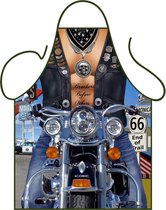 Partychimp Schort Biker Man Vaderdag Cadeau BBQ Schort - 80 x 56 cm - Polyester