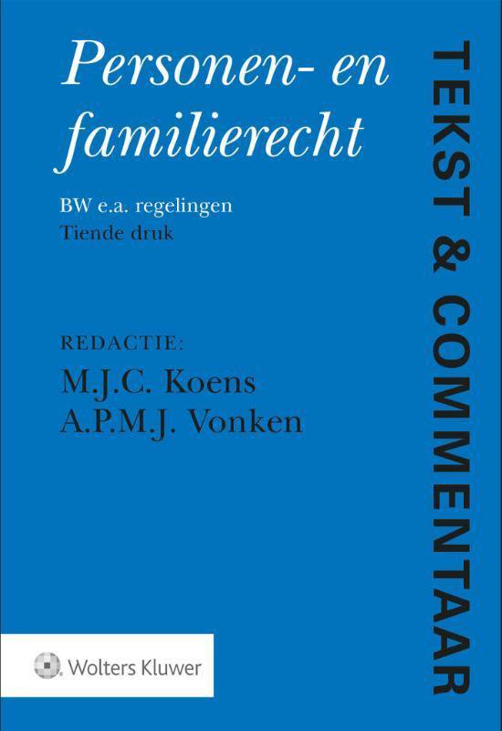 Tekst & Commentaar  -   Personen- en Familierecht - cover