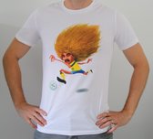 Carlos Valderrama Karikatuur T-Shirt - Maat XL - WK 2018