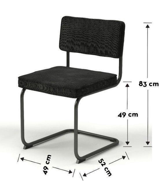 Aannemelijk Speciaal labyrint Vitas buisframe stoel zwart - Leva Design | bol.com