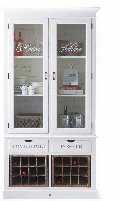 delicaat Beukende bagage Rivièra Maison La Cucuna Italiana Cabinet - Buffetkast - Wit | bol.com