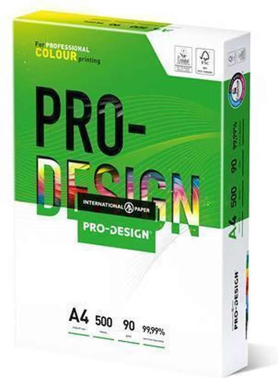 sturen dramatisch Frons Pro design 90 gram professioneel kleuren papier A4 | bol.com