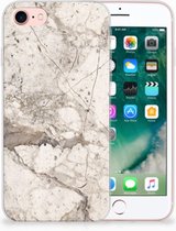 TPU siliconen hoesje Geschikt voor iPhone SE (2020/2022) Backcover Geschikt voor iPhone 7/8 Marmer Beige