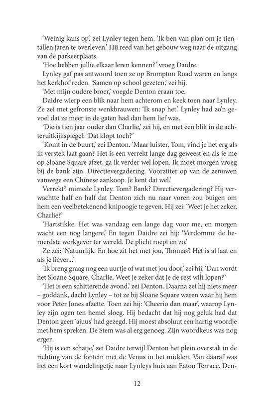 Pagina 12 met tekst over de plot van het boek.