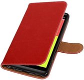 Pull Up TPU PU Leder Bookstyle Wallet Case Hoesjes voor LG V20 Rood