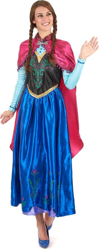 Vooruitzicht kruis pomp Disney Frozen Jurk - Prinses Anna - Volwassenen - Verkleedkleding - Maat S  -... | bol.com