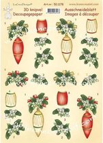 LeCrea - 3D knipvellen Christmas arrangement A4  10 vellen