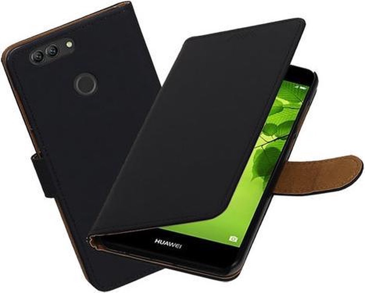 BestCases.nl Huawei nova 2 Effen booktype hoesje Zwart