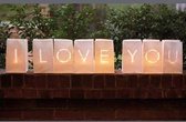 I Love You  Candle bags - valentijn - ik hou van jou - trouwen