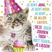 Wenskaart Dierenmanieren Je bent jong, je bent mooi, je bent...