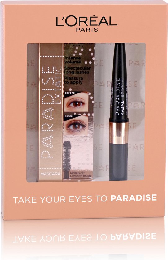 L'Oréal Paris Paradise Extatic Mascara Eyeliner Giftset - 01 Black - Make-up geschenkverpakking