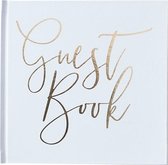 Ginger Ray Gold Wedding - 'Guest book' gastenboek - 20,5 x 21,5 cm - Wit/Goud