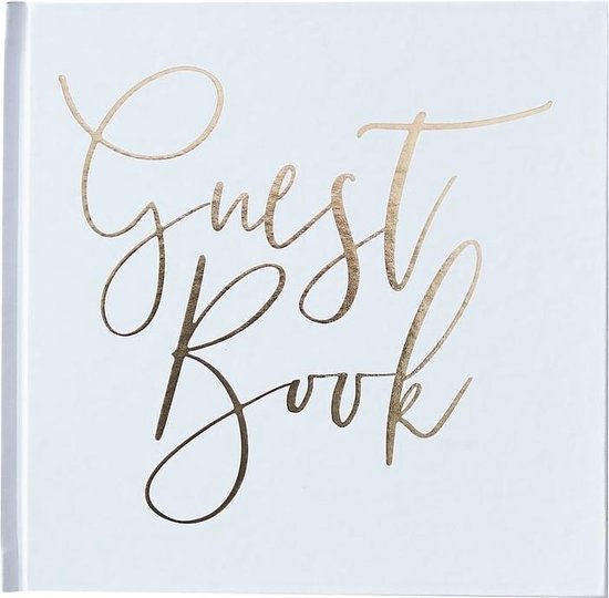 Ginger Ray Gold Wedding 'Guest book' gastenboek 20,5 x 21,5 cm