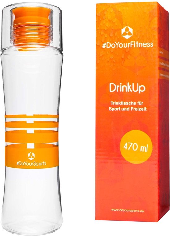 #DoYourFitness Drinkfles - »DrinkUp« - Sportfles - 470ml - Oranje