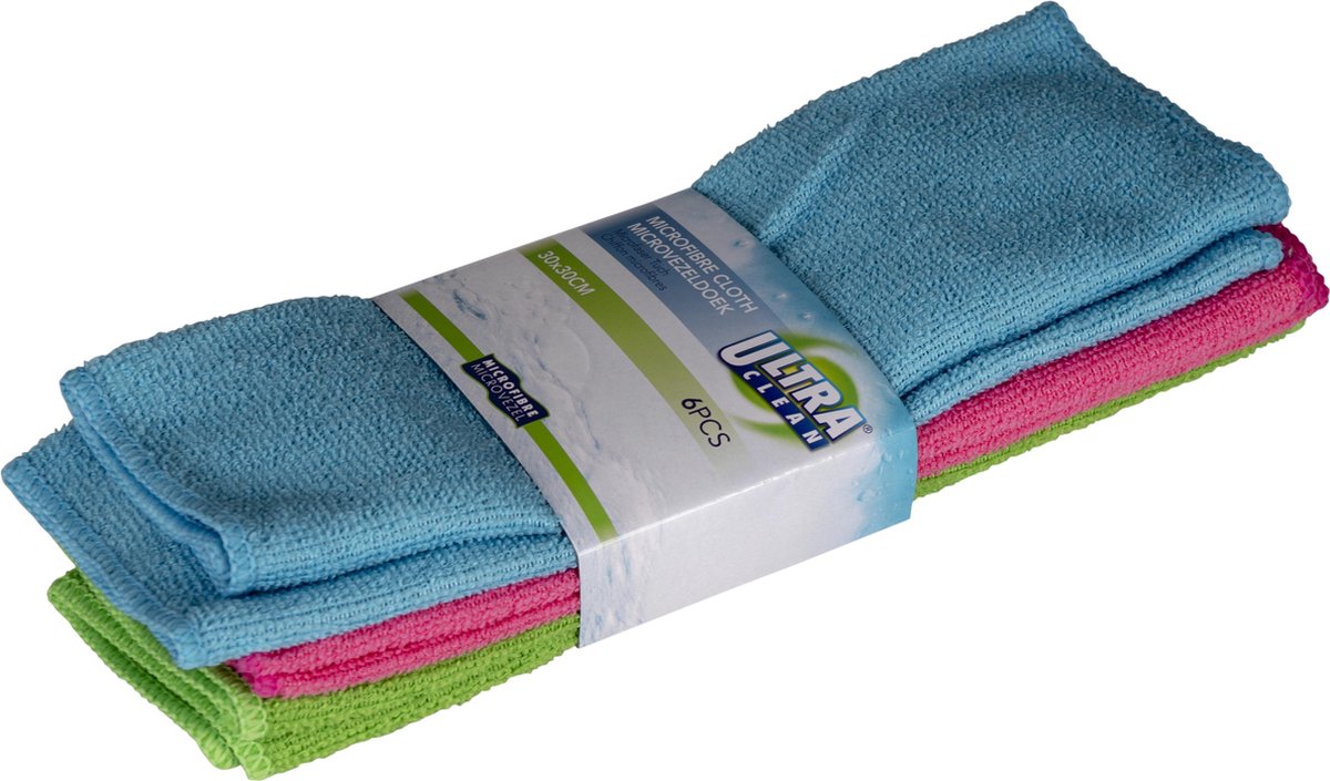 Goedkoopste Microvezeldoek Set - 30x30 Cm - 6 Stuks