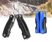 Survival Multitool 9-in-1 - Mini Tangset - Blauw en Zwart - Set van 2 - Met Etui