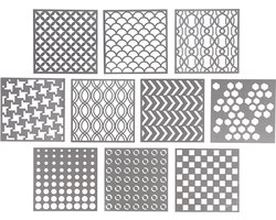 Sjabloon, afm 15x15 cm, dikte 0,31 mm, 10 vellen