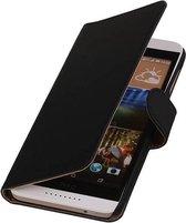 HTC One E9 Plus Hoesje Zwart - Book Case Wallet Cover Hoes