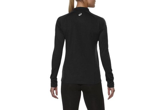 Asics Ess Winter hardloopshirt Dames 1/2 Zip zwart - Maat XL | bol.com