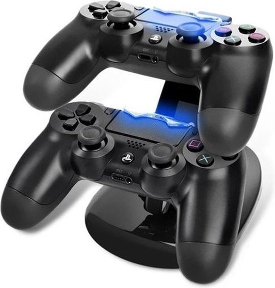 Creartix Oplaadstation Controller Dock Charger | PS4 - PS4 Slim - PS4 Pro | Dubbel Laadstation PS4 Controllers | Cadeau voor man & vrouw - Creartix