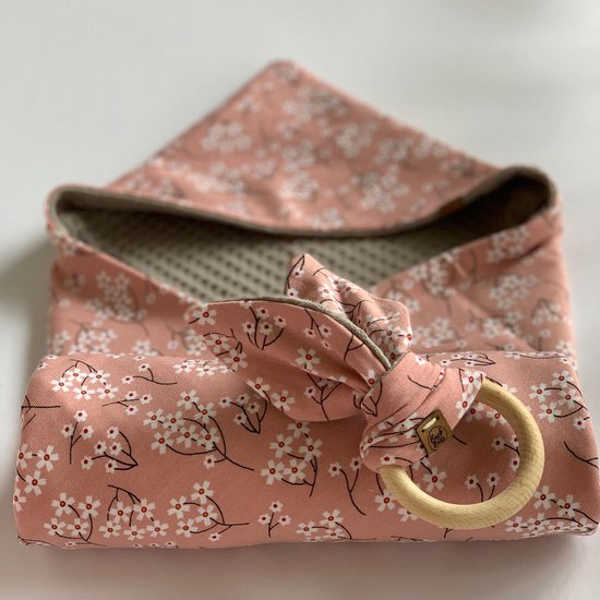 Lilly Wikkeldoek - roze/taupe