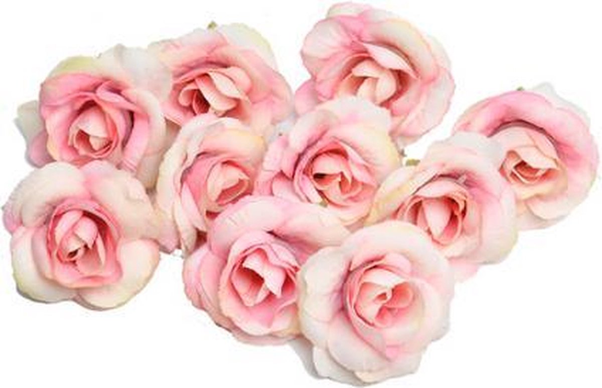 hoe legering Figuur nep rozen zonder steel - kunstbloemen - roze roosjes 20st - 4 cm | bol.com