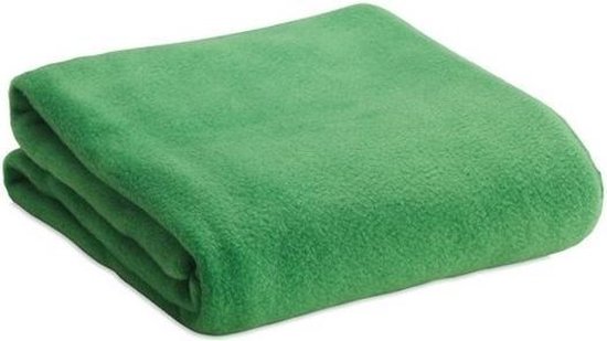 Fleece deken/plaid groen 120 150 cm |