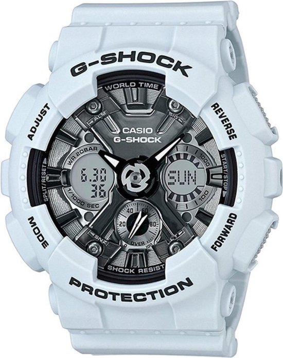 ontwikkeling Doe voorzichtig bizon CASIO GMA-S120MF-2AER G-Shock horloge Unisex - Wit - Kunststof 45 mm |  bol.com