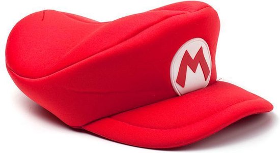 Mario Cosplay Cap Pet voor Volwassenen Rood/Wit  - Officiële Merchandise - Super Mario