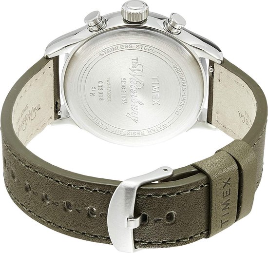 Timex Waterbury Traditional Chronograph TW2R70800 Horloge Leer Groen O 42 mm bol