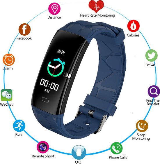 TKSTAR 0.96 Inch Scherm IP67 Hartslag Bloeddruk Slaapmonitor