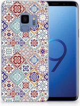 Geschikt voor Samsung Galaxy S9 TPU Siliconen Hoesje Tiles Color