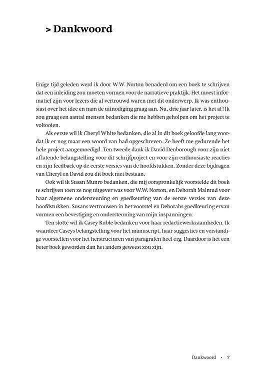 Pagina met de titel '> Dankwoord' uit het boek.