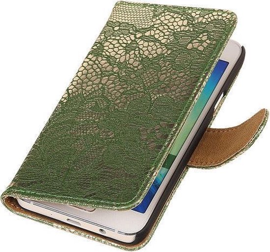 Donker Groen Lace Booktype Samsung Galaxy A3 2016 Wallet Cover Hoesje