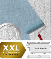 Behang glasvezel look EDEM 341-60 vliesbehang structuur behang overschilderbaar reliëfbehang XXL-behang wit | 26,50 m2