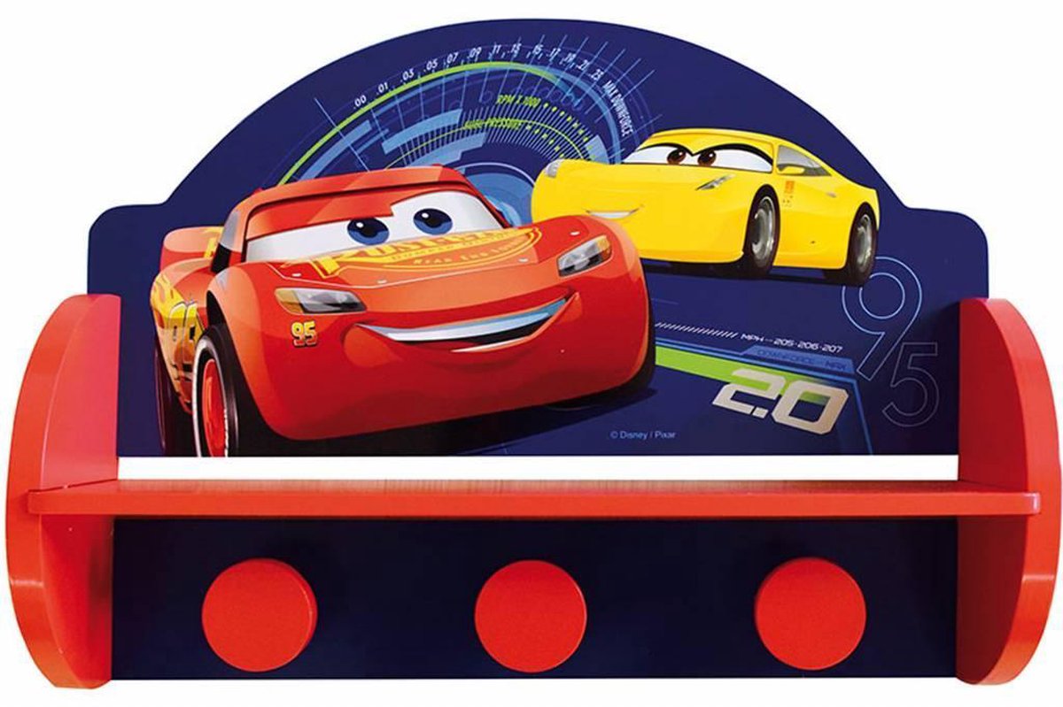 Disney Cars - Kapstok met plankje - 46 cm - Multi | bol.com