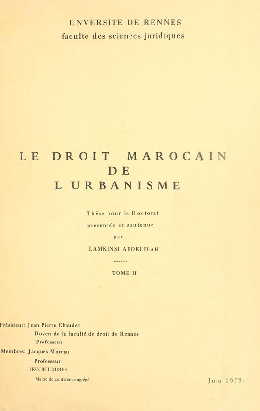 Le droit marocain de l'urbanisme (2) - cover