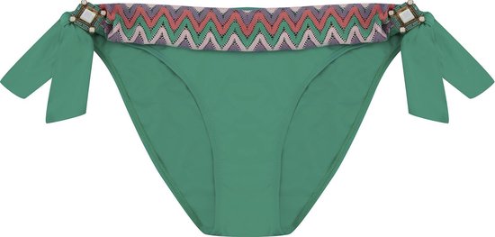 BOHO Bikini - Broekje - Briliant Aztec Spacious - Ibiza Style - Groen -  Smaragd Green - L | bol.com