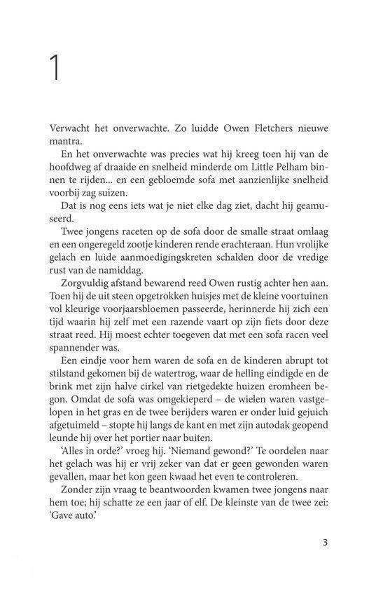 Pagina met tekst uit het boek 'Een huis vol vrienden'.