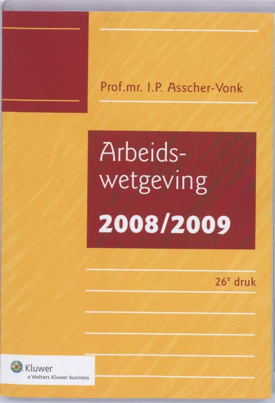 Arbeidswetgeving 2008/2009 - cover