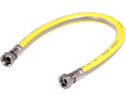 Raminex Gasslang 75 cm. 3-voudig RVS Superflex Premium (Gastec QA)