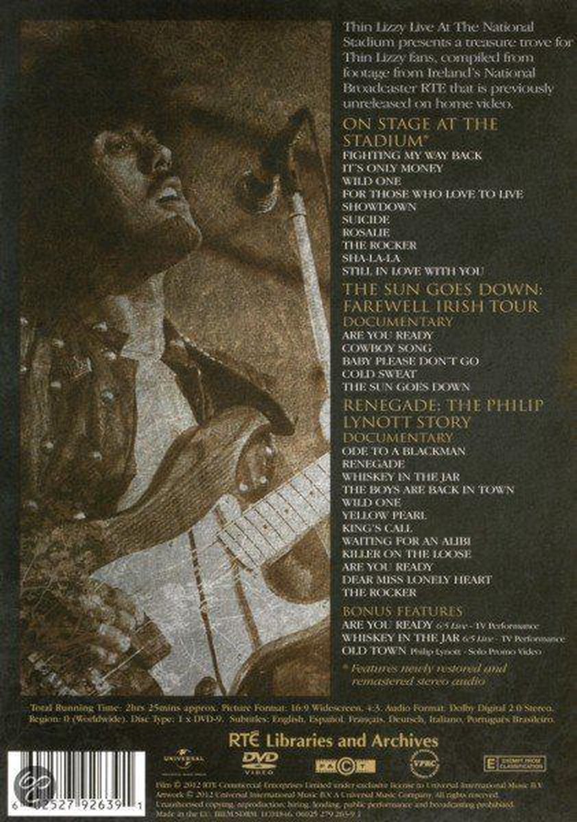 Thin Lizzy - Live At The National Stadium Dublin, Thin Lizzy