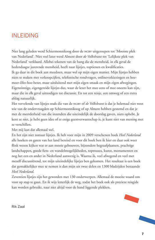 Pagina met tekst en twee gekleurde rechthoeken, links rood en rechts oranje.