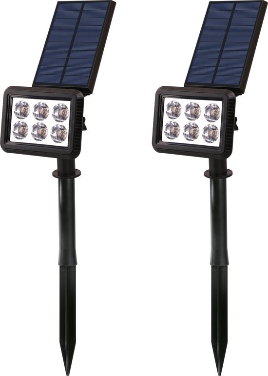 Lumisky Squary - Prikspot - Solar Led Buitenverlichting - set van 2