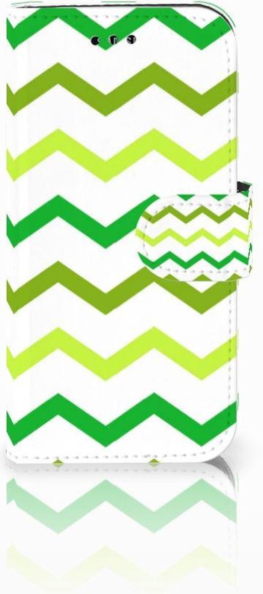 Samsung Galaxy A3 2017 Telefoon Hoesje Zigzag Groen