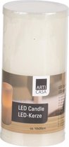 LED kaars in houder ivoor 20 cm