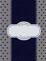 Black and Grey Polka Dot Composition Notebook