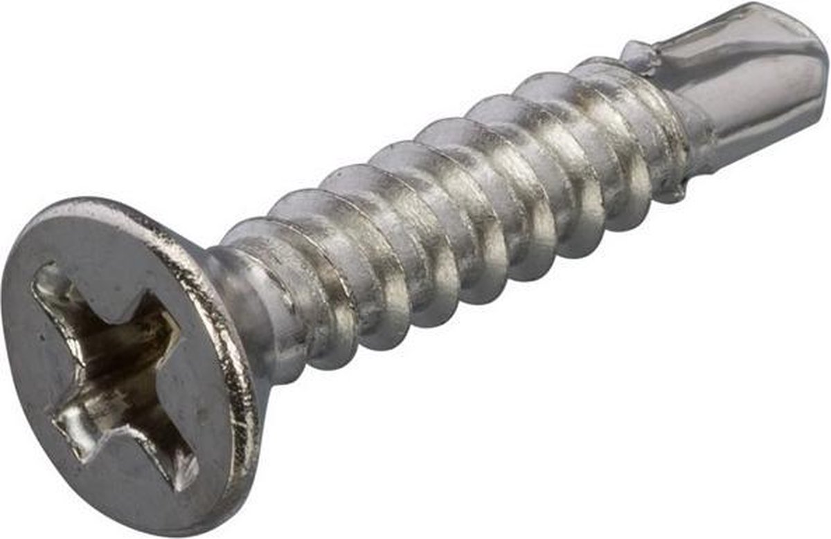 Zelfborende plaatschroef met zeskant kop RVS 4.2x32mm - 200 stuks