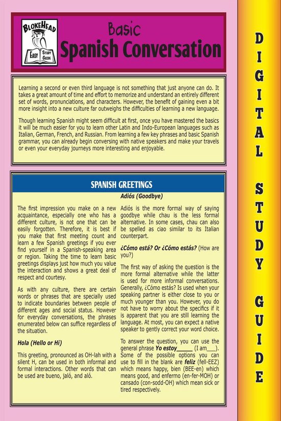 Blokehead Easy Study Guide - Spanish Conversation ( Blokehea ... - cover